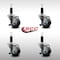 Service Caster 3'' SS Thermoplastic Rubber Swivel 1-1/8'' Expanding Stem Caster Set with Brake, 4PK SCC-SSEX20S314-TPRB-TLB-118-4 - alternate 2